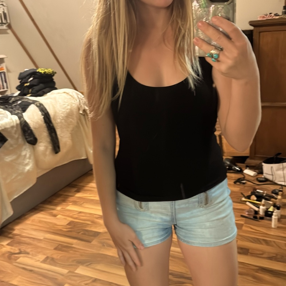 Alice and Olivia Black Silk Tank